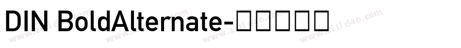 DIN BoldAlternate字体转换